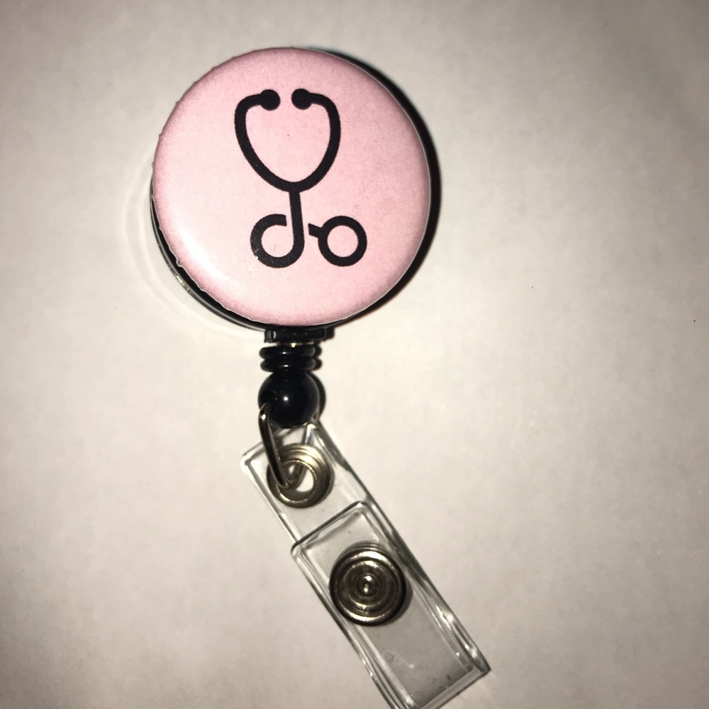 Handmade Pink ID Badge Reel 💕